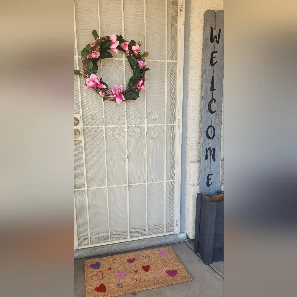 Door mat heart shapes